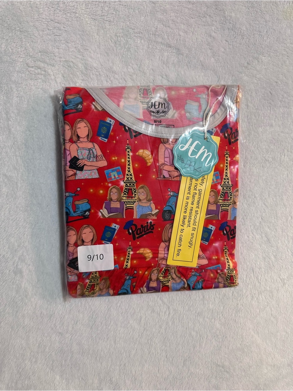 JEM Kids' Paris Print Two Piece Set - Red